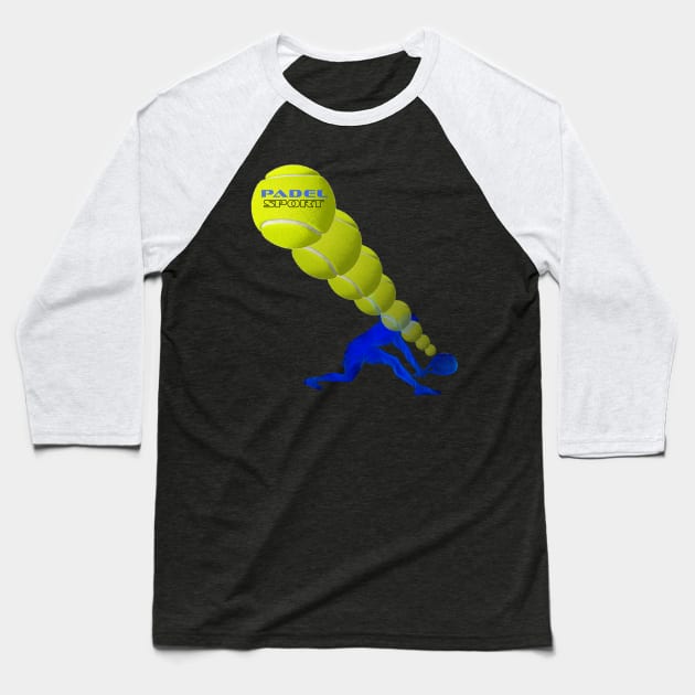 Padel sport 7 Baseball T-Shirt by DymSportswear